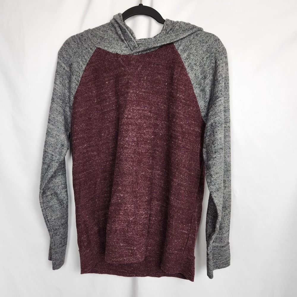Gap Mens Hoodie Sweater Pullover Red and Gray Cotton Blend Size‎ Medium